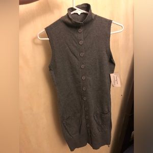 Guess Womens Button Up Sleeveless Sweater Size XS